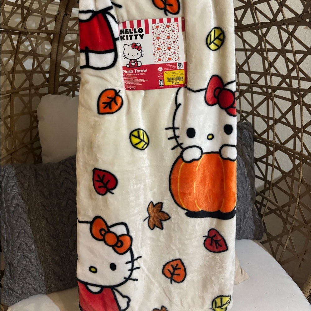 Hello kitty hard to find fall Burlington blanket